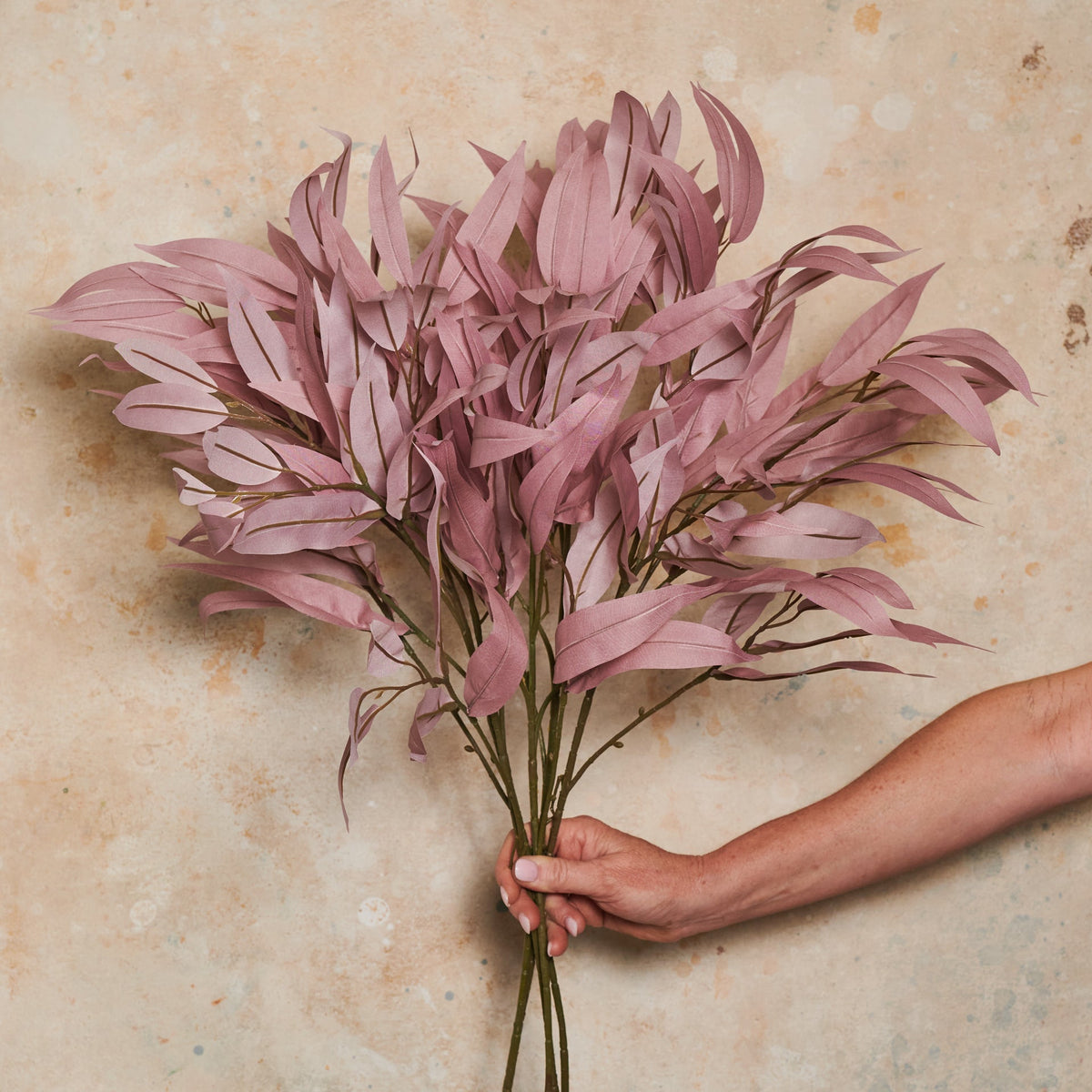Eucalyptus Spray Dusty Pink Stem